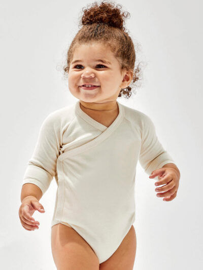 Babybugz BZ60 Baby Long Sleeve Kimono Bodysuit