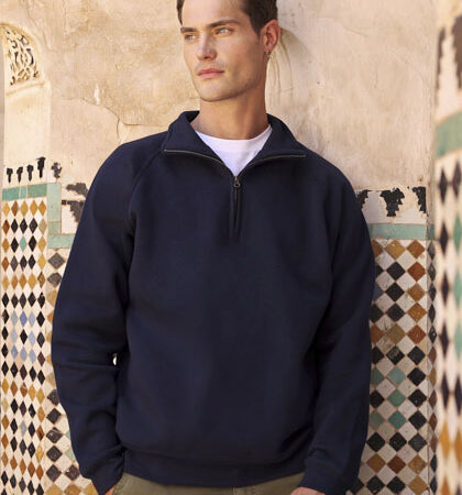 Fruit of the Loom F383 Iconic Premium Zip Neck Sweat