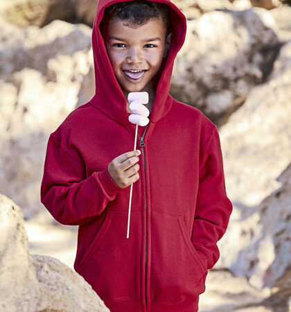Fruit of the Loom F401NK Kids Classic Hooded Sweat Jacket