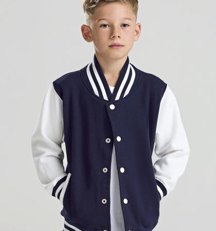 Just Hoods JH043K Kids Varsity Jacket