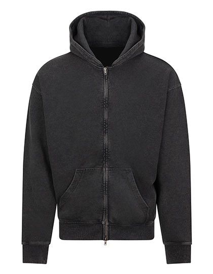 Just Hoods JH185 Vintage Washed Zoodie – Heavyweight Zip-Hoodie im Used-Look