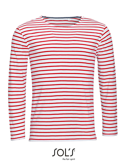 Men´s Long Sleeve Striped T-Shirt Marine - Image 3