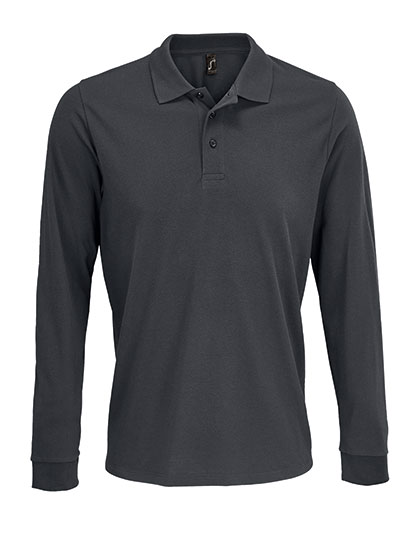 Unisex Long Sleeve Polycotton Polo Shirt - Image 4