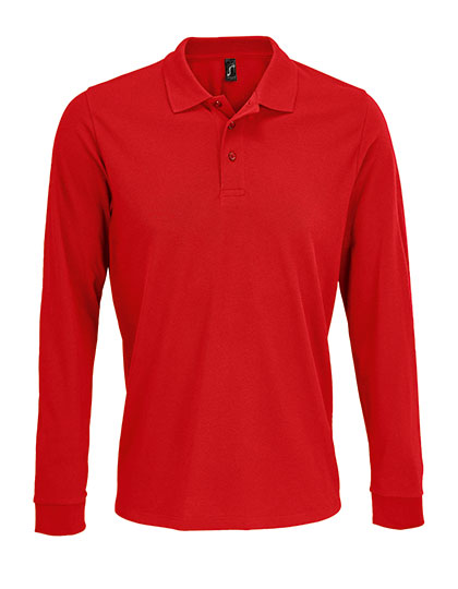 Unisex Long Sleeve Polycotton Polo Shirt - Image 6
