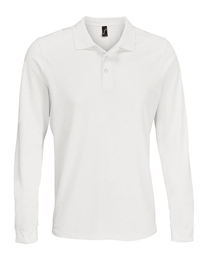 Unisex Long Sleeve Polycotton Polo Shirt - Image 5
