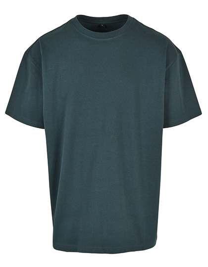 Petrolfarbenes Heavy Oversize T-Shirt, weiche 240g Baumwolle, Drop Shoulder Passform, Rundhals.