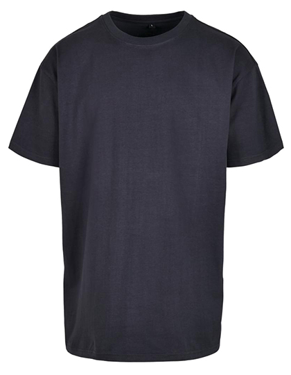 Klassisch dunkelblaues Heavy Oversize T-Shirt aus 240g Baumwolle mit weiter Schnittform und Rundhals.