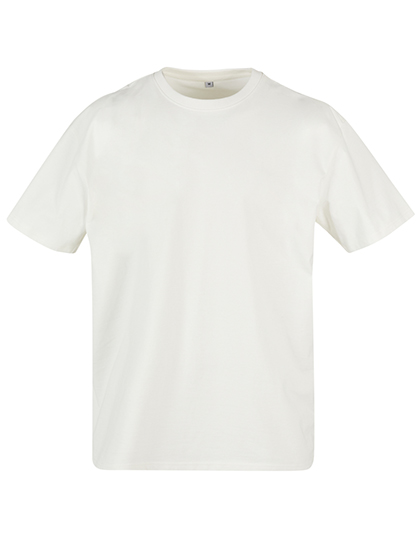 Naturweißes Heavy Oversize T-Shirt zum Selbstfärben mit überschnittenen Schultern und Rundhals aus Baumwolle.