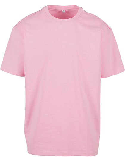 Hellrosa Heavy Oversize T-Shirt mit überschnittenen Schultern und Rundhalsausschnitt aus weicher 240g Baumwolle.
