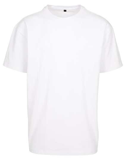 Weißes Heavy Oversize T-Shirt mit überschnittenen Schultern und Rundhalsausschnitt aus 240g Baumwolle.